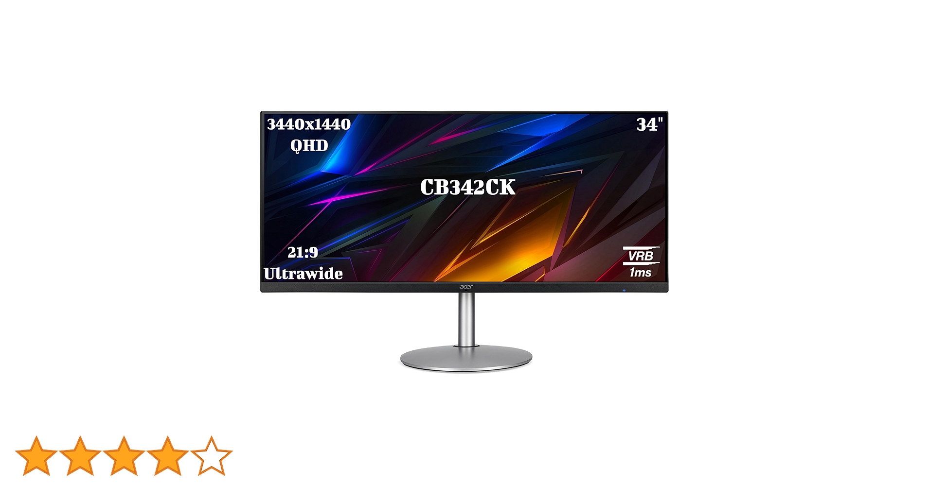 Acer CB342CK 34 Inch (86.36 Cm) IPS Ultrawide (21:9) QHD 3440 X
